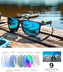 Sunglasses-for-Men Polarized Mens Sunglasses: Retro Sun glasses with UV Protection for Driving Fishing Golf