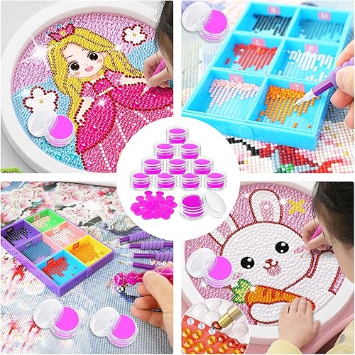 Miniatura 5 de Paquete de 10 contenedores de almacenamiento de cera de pintura de diamante con pegamento arcilla pegamento de arte de diamante para accesorios de