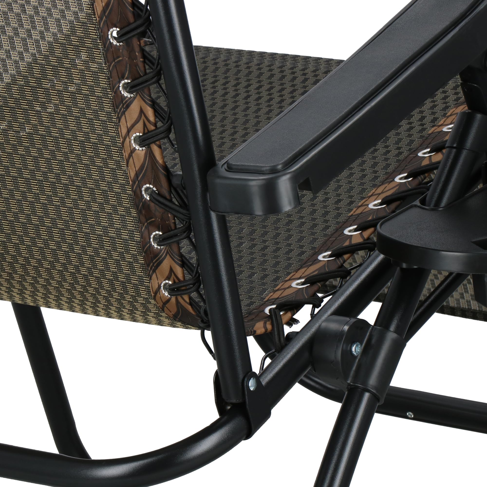 SPRINGOS Lot de 2 Chaises Longues Pliantes avec Appui-Tête – Transat de Jardin avec Accoudoirs, Porte-Gobelet et Poche Suspendue – Relaxation Extérieure pour Terrasse, Balcon et Plage