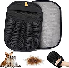 JICOOT Pet Hair Removal Glove for Cats & Dogs, 2025 Newly Upgraded Five-Finger Electrostatic Pet Hair Gloves, Reusable Pet Hair Remover Tool for Clothing, Couch, Carpet, Car Seat