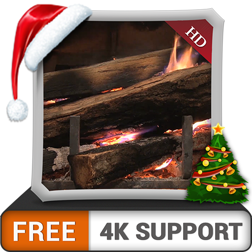 GRATIS Calm Fireplace HD: disfrute del invierno con una hermosa chimenea caliente en las vacaciones de Navidad en su televisor HDR 4K, TV 8K y dispositivos de fuego como fondo de pantalla y tema para
