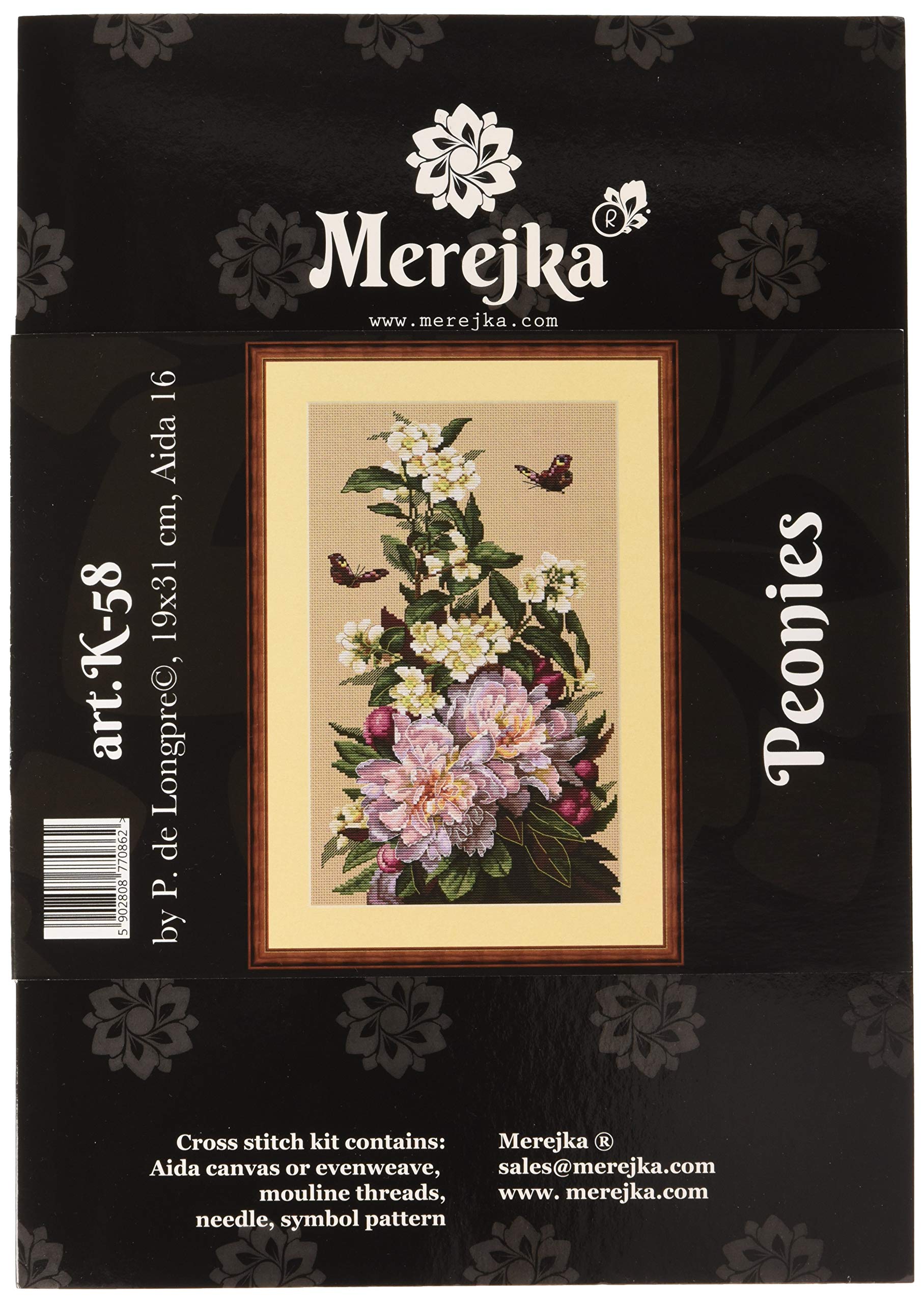 Kit Broderie Point De Croix - Couronne De Roses - Merejka