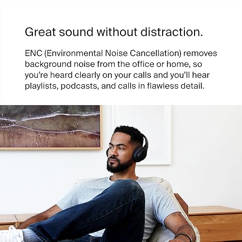 Miniatura 6 de Belkin SoundForm Adapt - Auriculares inalámbricos sobre la oreja, para trabajar, jugar, jugar y viajar con micrófono de pluma integrado, batería de