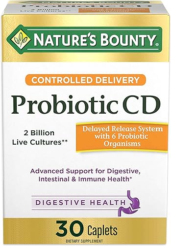 Probiótico de entrega controlada de Natures Bounty suplemento dietético apoyo avanzado para la salud digestiva intestinal e inmune 30 cápsulas
