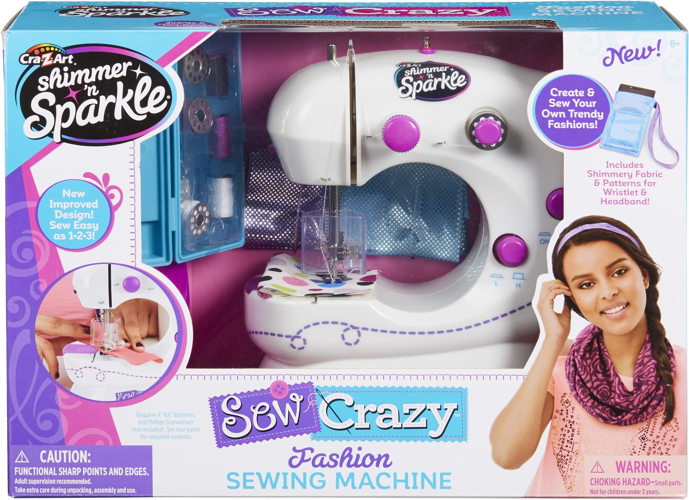 Sew Crazy Sewing Machine w/Magic Sequin Headband NEW