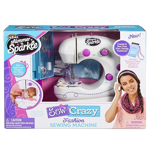 Sew Crazy Sewing Machine w/Magic Sequin Headband NEW