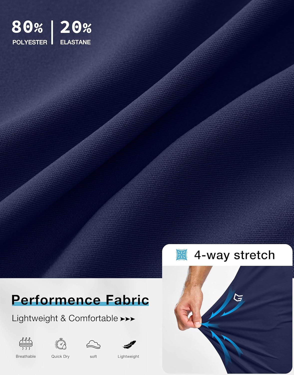 G Gradual Men's Sweatpants with Pockets Lightweight Workout Athletic Track Pants Stretch Gym Running Jogging Joggers for Men - Image 5