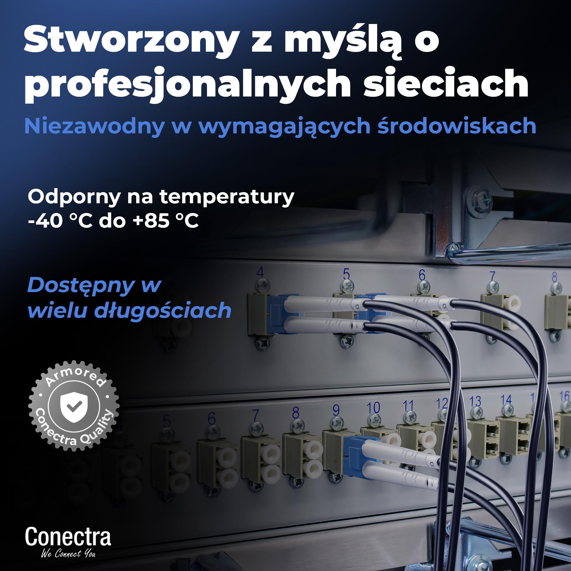 50m Pancerny Kabel Światłowodowy OS2 Duplex Breakout LC/UPC, Patchcord Jednomodowy G657A2 9/125, LSZH Wewnętrzny/Zewnętrzny, Przedłużacz Światłowodowy Wzmocniony Patch Sieć ⌀3mm Czarny