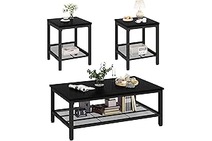 Industrial Coffee Table: AWQM Metal Frame Living Room Set