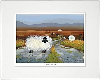 'Baaad Hair Day' Mounted Print by Thomas Joseph - Sheep Art