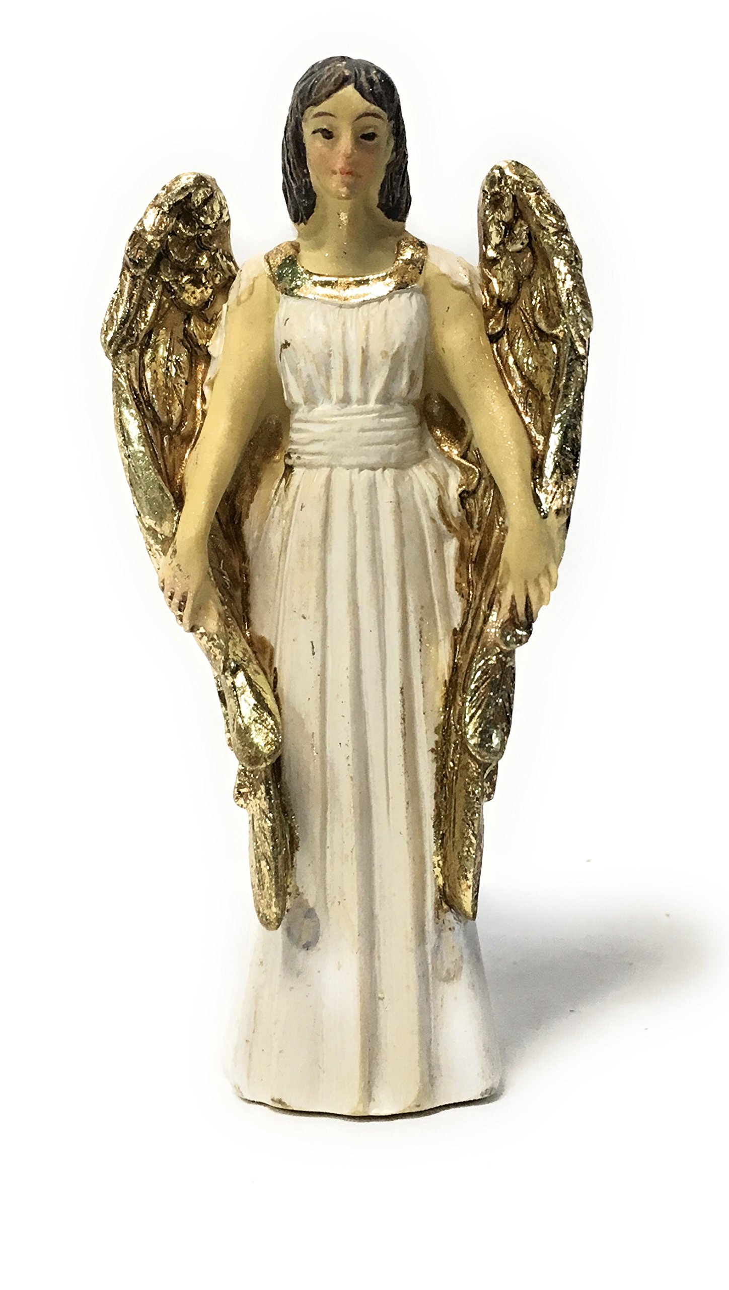 WJ Hirten Co 4" Statue with Prayer Card Guardian Angel