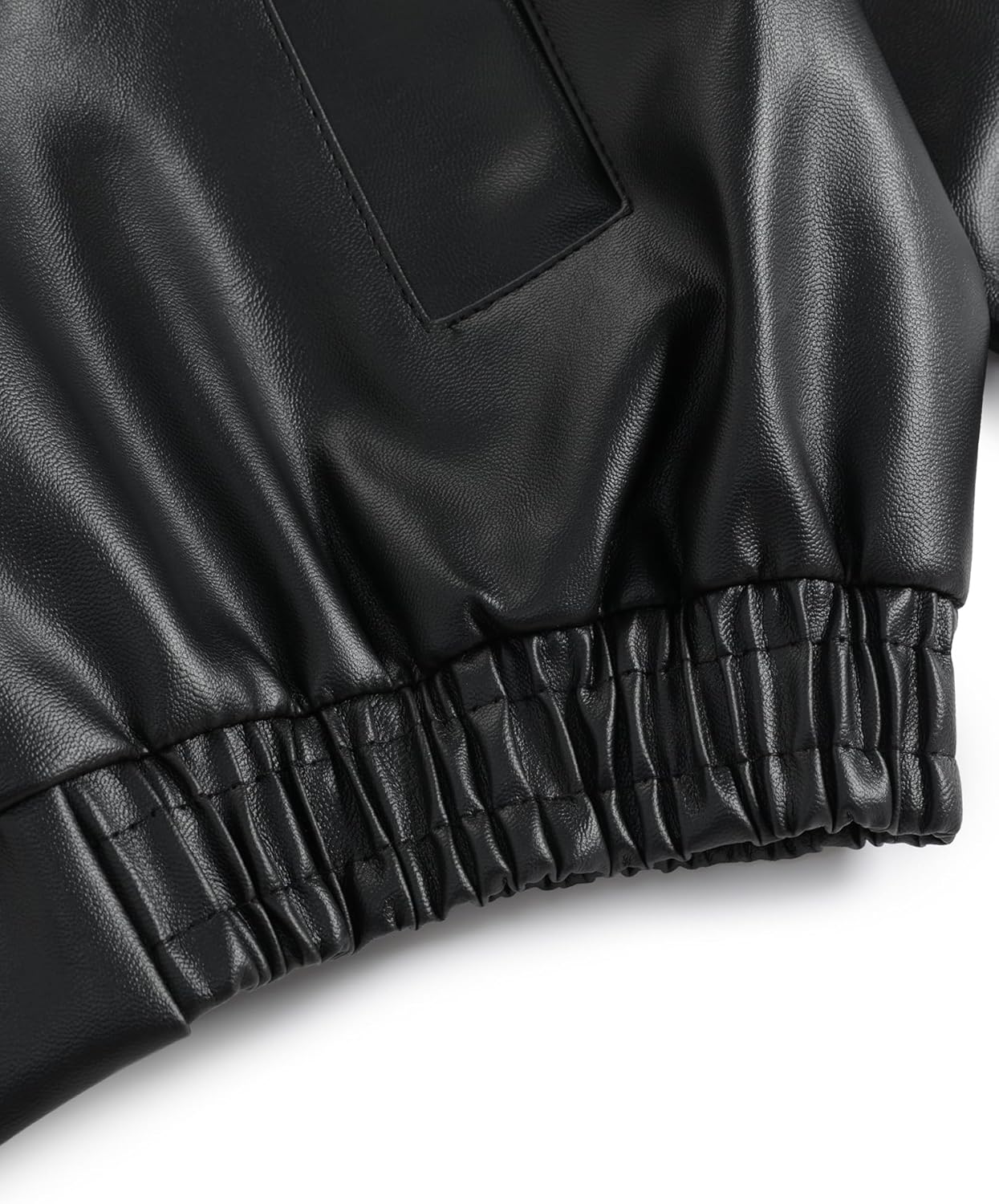 Aelfric Eden Womens Cropped Leather Jacket Y2k Faux Motorcycle Bomber Moto Biker Streetwear Jackets Coats - Image 5