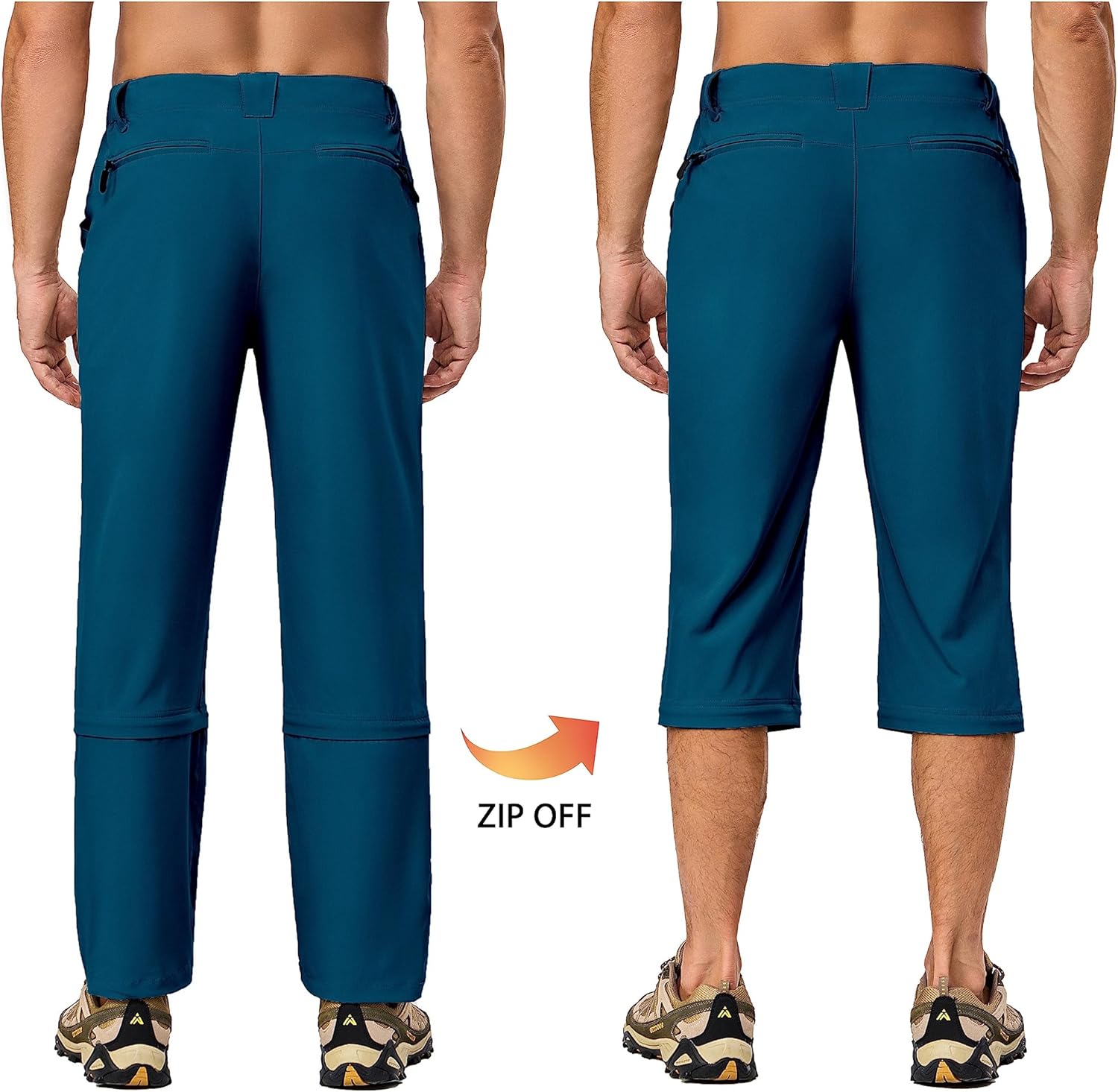 Little Donkey Andy Men's Stretch Convertible Pants Zip-Off Lightweight Quick-Dry Hiking Fishing Travel Pants