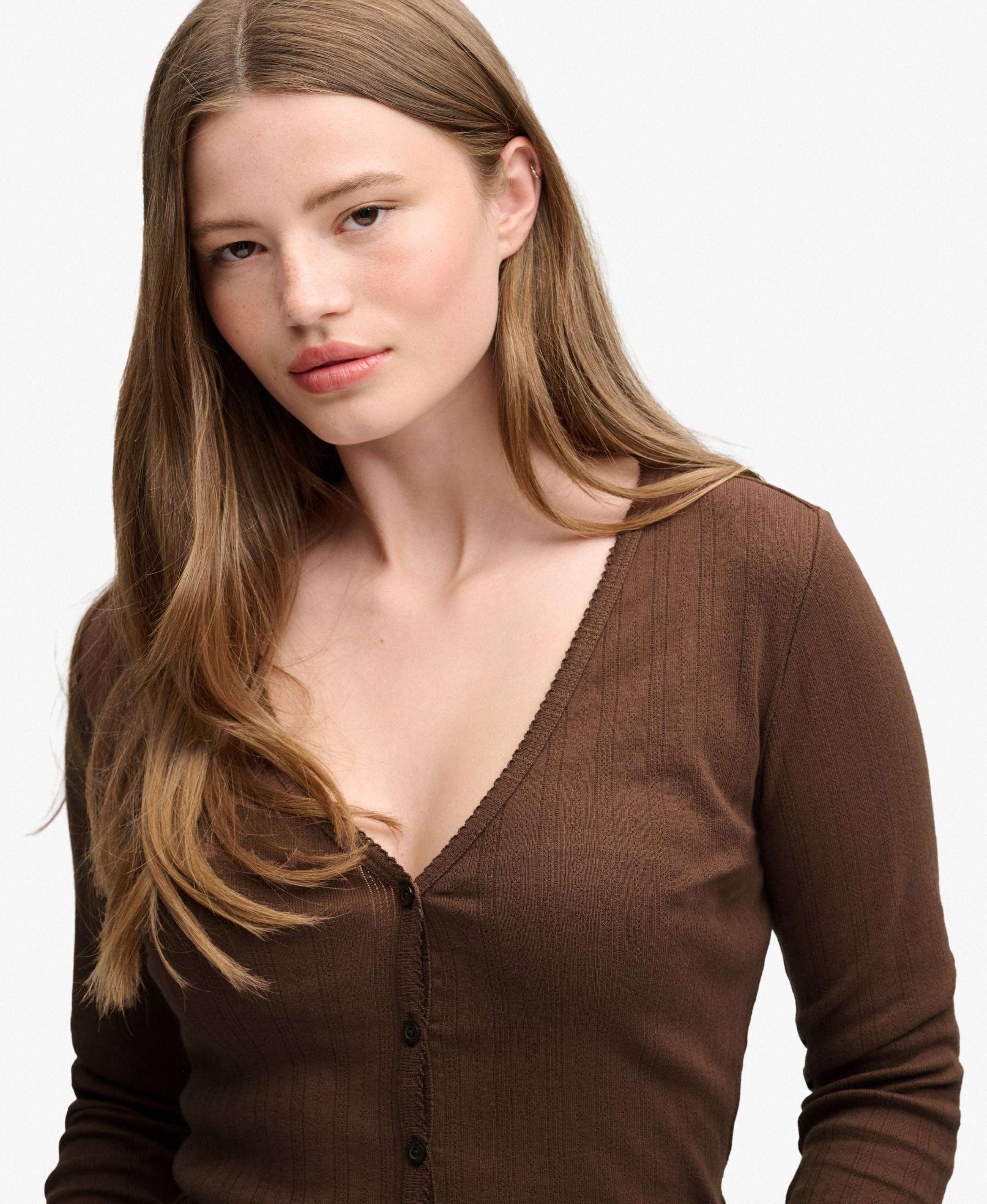 Superdry Koszulka Kobiety Ath Ess Pointelle Cardigan