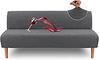 Vista 9 de H.VERSAILTEX Fundas de futón 100% impermeables, a prueba de fugas, sin brazos, funda de sofá cama jacquard elástica, funda lavable para futón