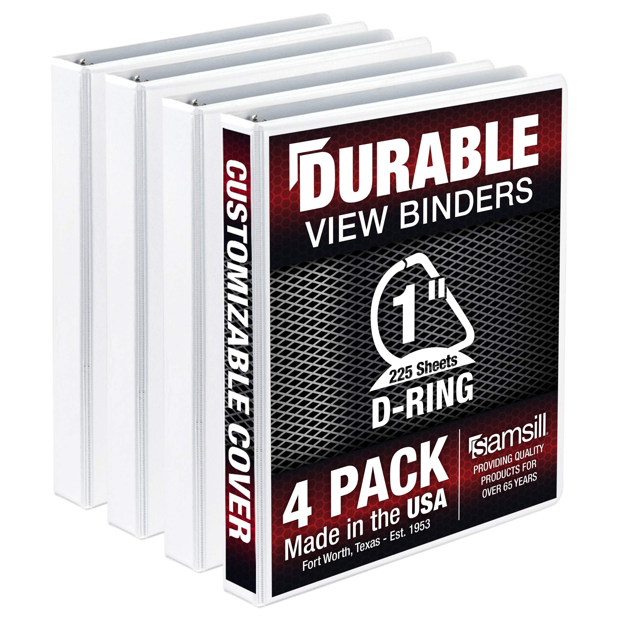 Buy Samsill Durable 1 Inch D Ring Binder/Customizable Clear View Binder