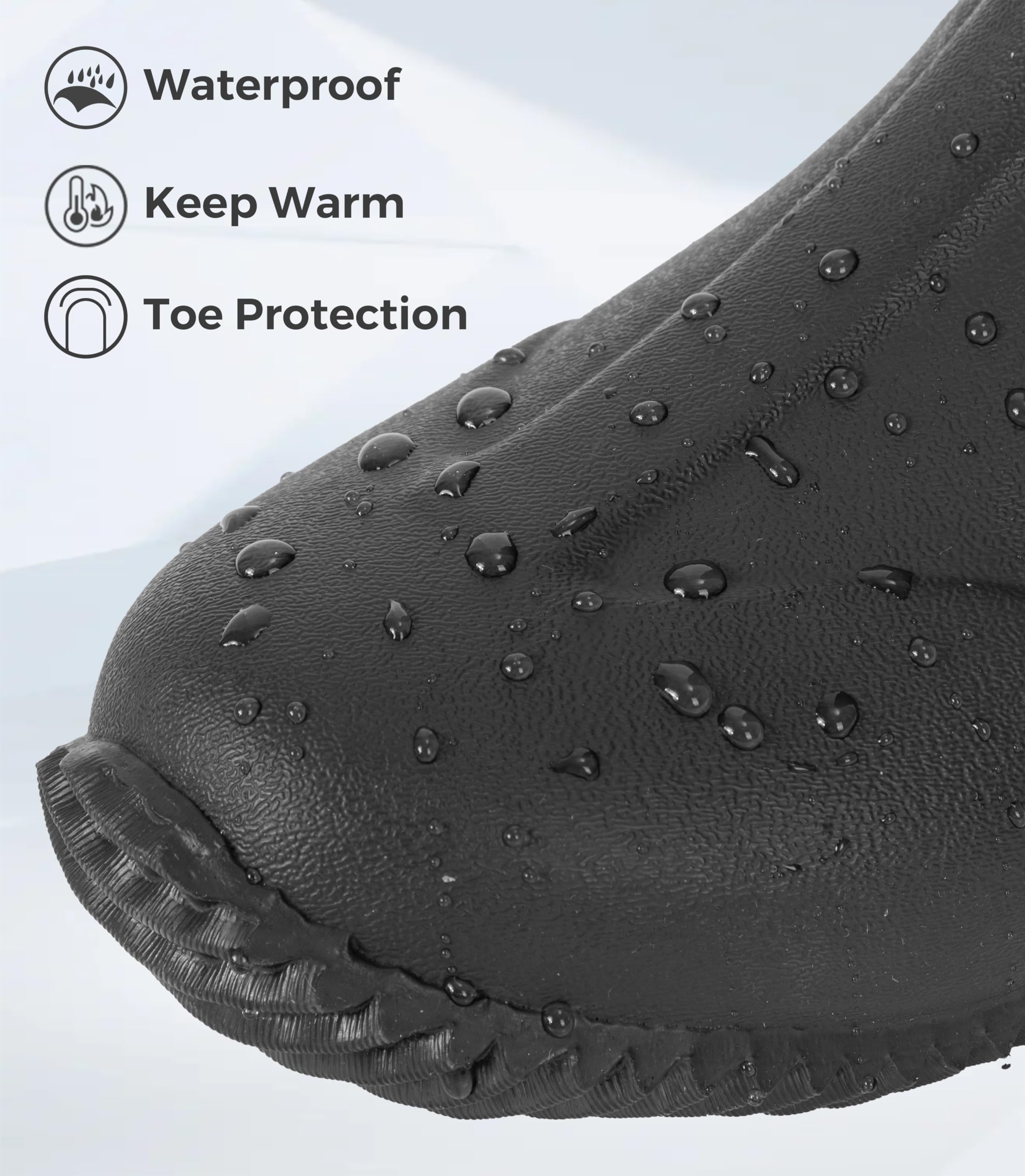 Ubon Wasserdichte Neoprenstiefel für Herren, Schlamm, Arbeit, Jagd, rutschfest, Regenschuhe