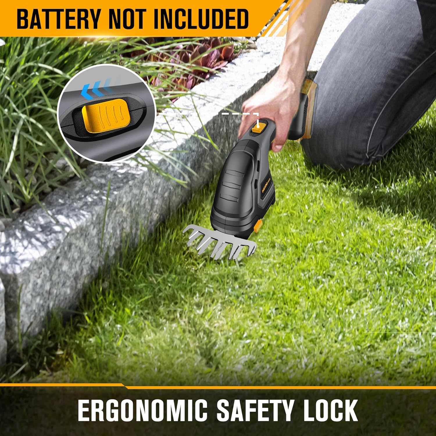 Hedge Trimmer Cordless Compatible with DEWALT 20V MAX Battery (Tool Only), Electric Hedge Trimmer Cordless Grass Trimmer, Bush Trimmer Grass Shears Handheld for Yard, Garden