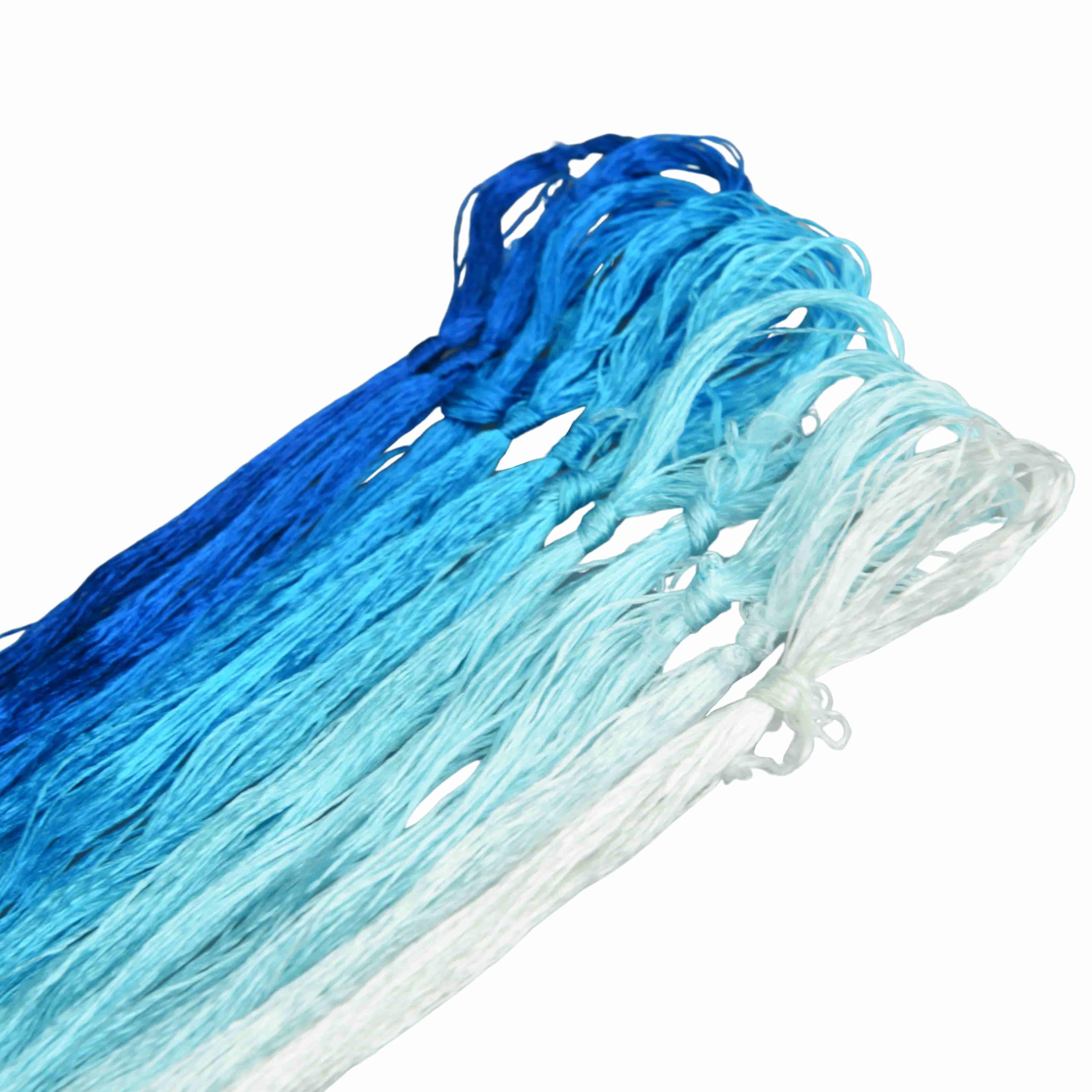 MINGGUXIUYI Colours Gradient Mulberry Silk Embroidery Threads - 22M Each, for Hand Embroidery/Cross Stitch/Knitting/DIY Crafts (29)