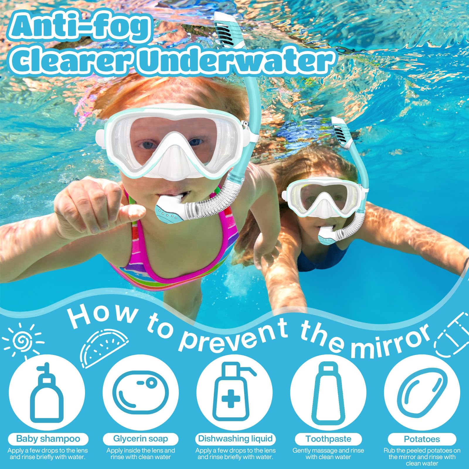 Maschera Da Snorkeling Professionale Per Immersioni In Apnea Bianco Puro Aurora Fondo Transparente 415333920 - Foto 9