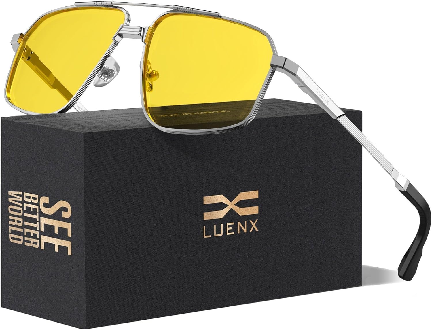 LUENX Aviator Sunglasses for Men...