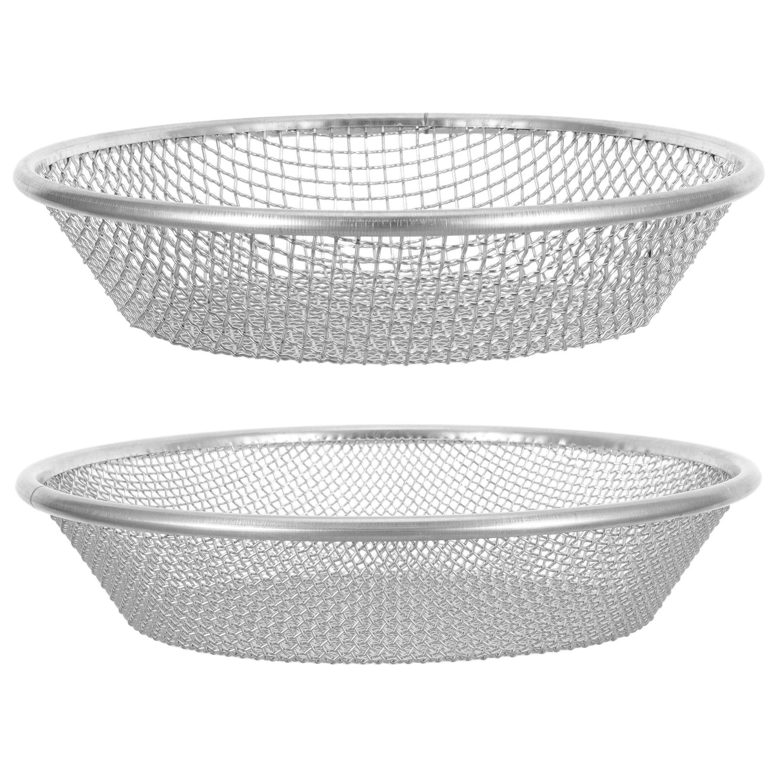 Hohopeti Tamiz de Tierra para Jardinería 2 Piezas Tamices de Metal Galvanizado 30 Cm Mallas de 3 Mm y 6 Mm para Compost y Arena en Laboratorio y Potting