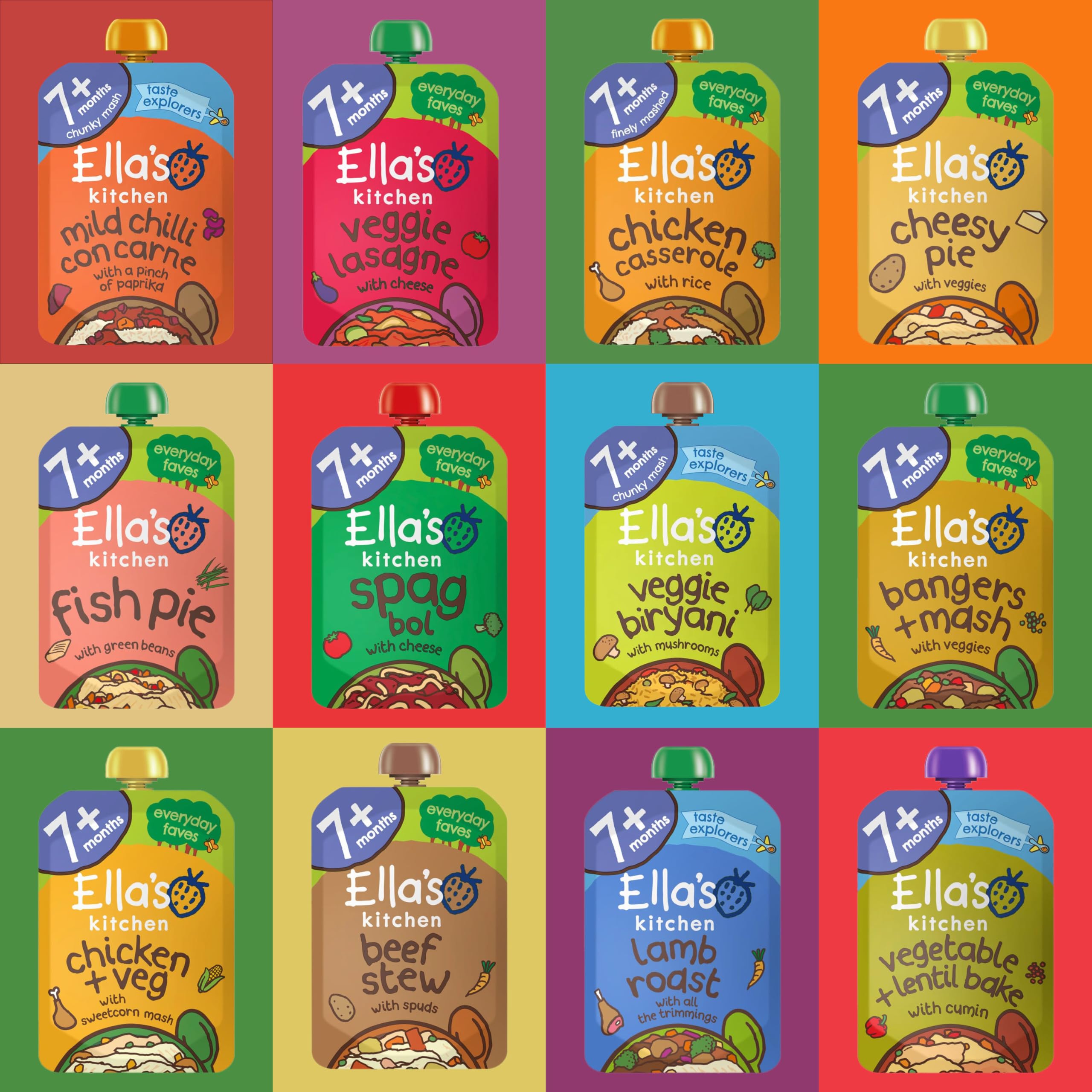 Sponsored Ad – Ella's Kitchen Mixed Case Selections Stage 2 Organic Baby Food From 7+ Months (12x130g)