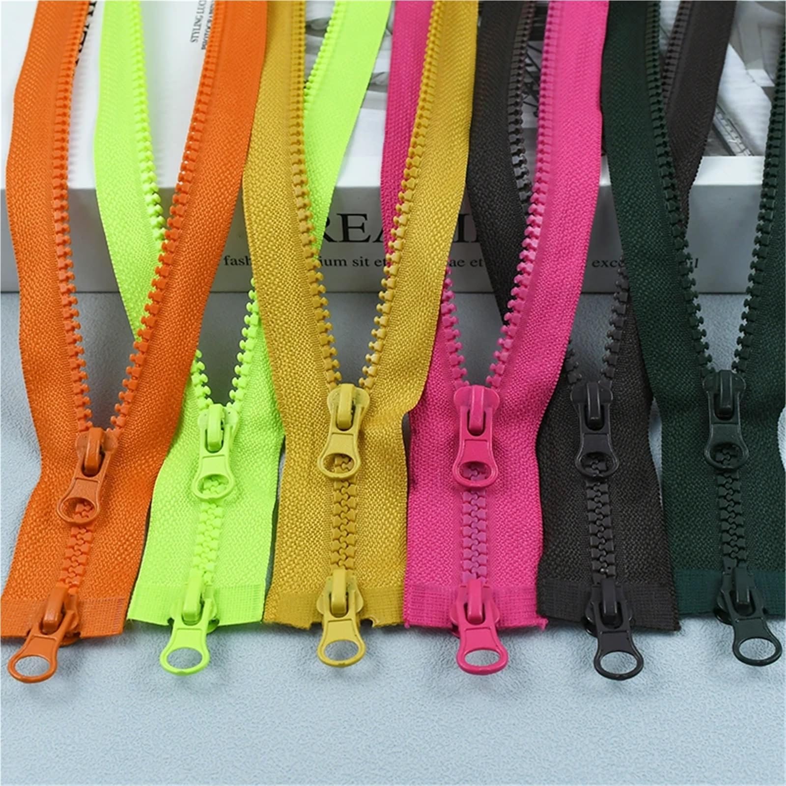 Cerniere in Resina per impieghi gravosi, Cerniera di separazione bidirezionale Misura 5 cursori Doppi 80-150 cm Confezione 2/5(Deep Green,NO5-5PCS-80CM)