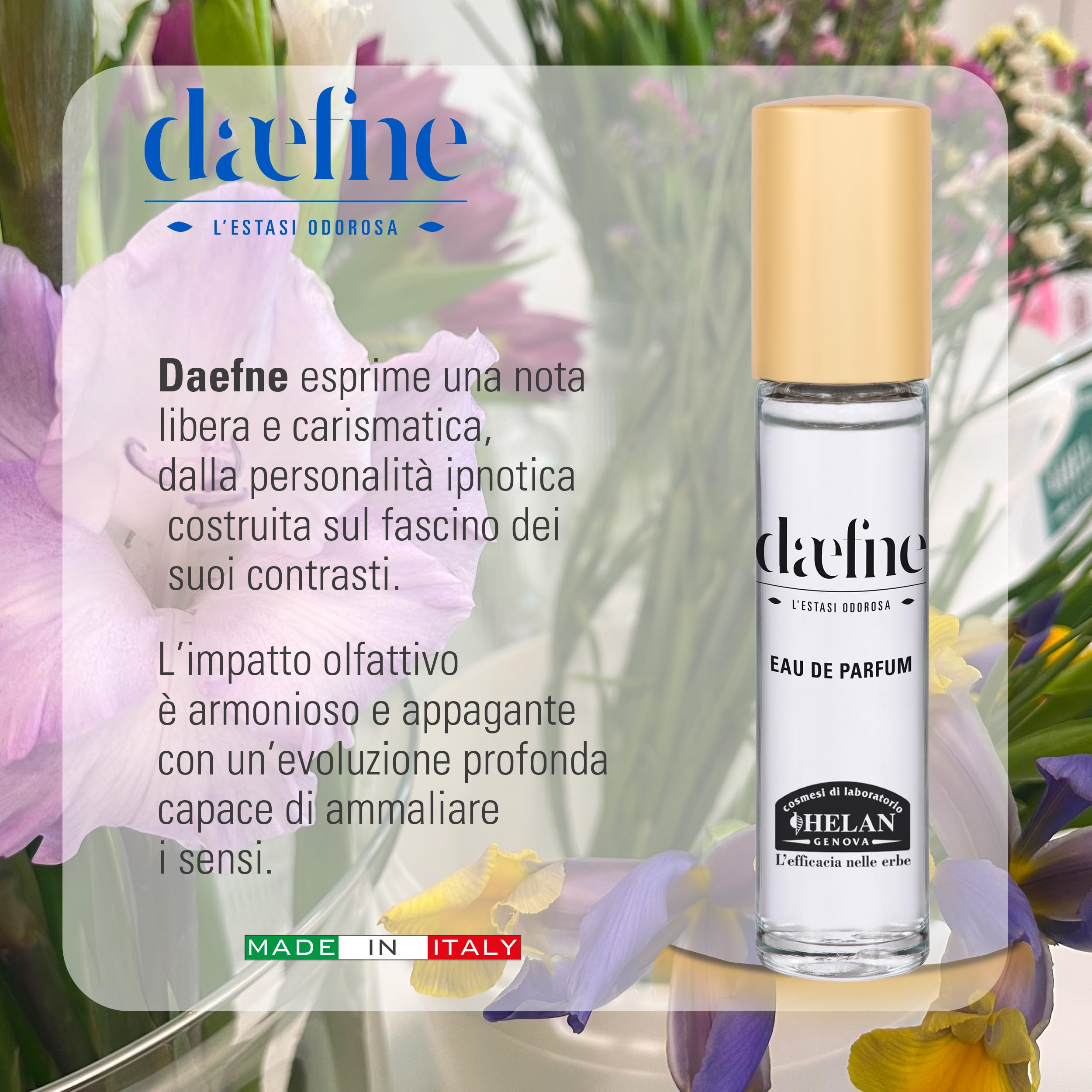 Helan Daefne - Cofanetto Regalo Donna con Profumo Donna Fiorito 10ml + Crema Mani Secche e Screpolate con Vitamina C e E Rivitalizzante Unghie 50ml, Idee e Regali per Lei Beauty Naturale Made in Italy