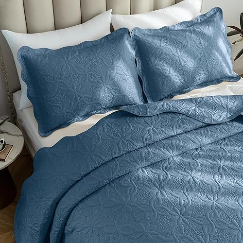 Miniatura 6 de Juego de edredón de 2 piezas tamaño individualindividual XL, colcha de verano suave y ligera, colcha reversible de microfibra para todas las