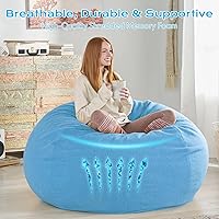 Vista 3 de Relleno de puf, relleno de espuma viscoelástica triturada de 5 libras, relleno de silla de puf, recarga de relleno para puf, relleno de saco