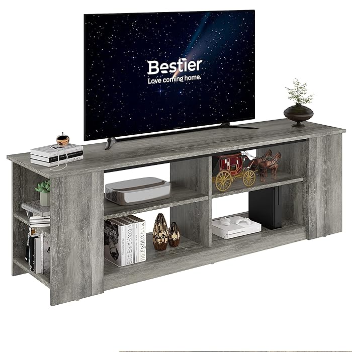 Buy Bestier TV Stand for 55+ inch TV, Entertainment Center for TV up to