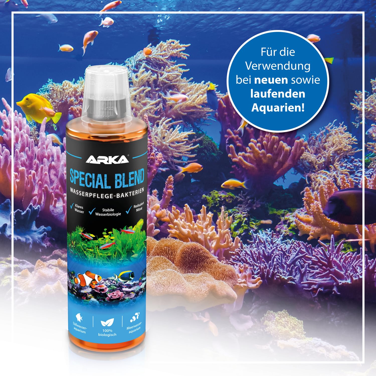MICROBE-LIFT Special Blend – wysoce aktywne bakterie, do akwarium blisko natury, wspomaga rozkład zanieczyszczeń, woda słodka i morska, 3785 ml