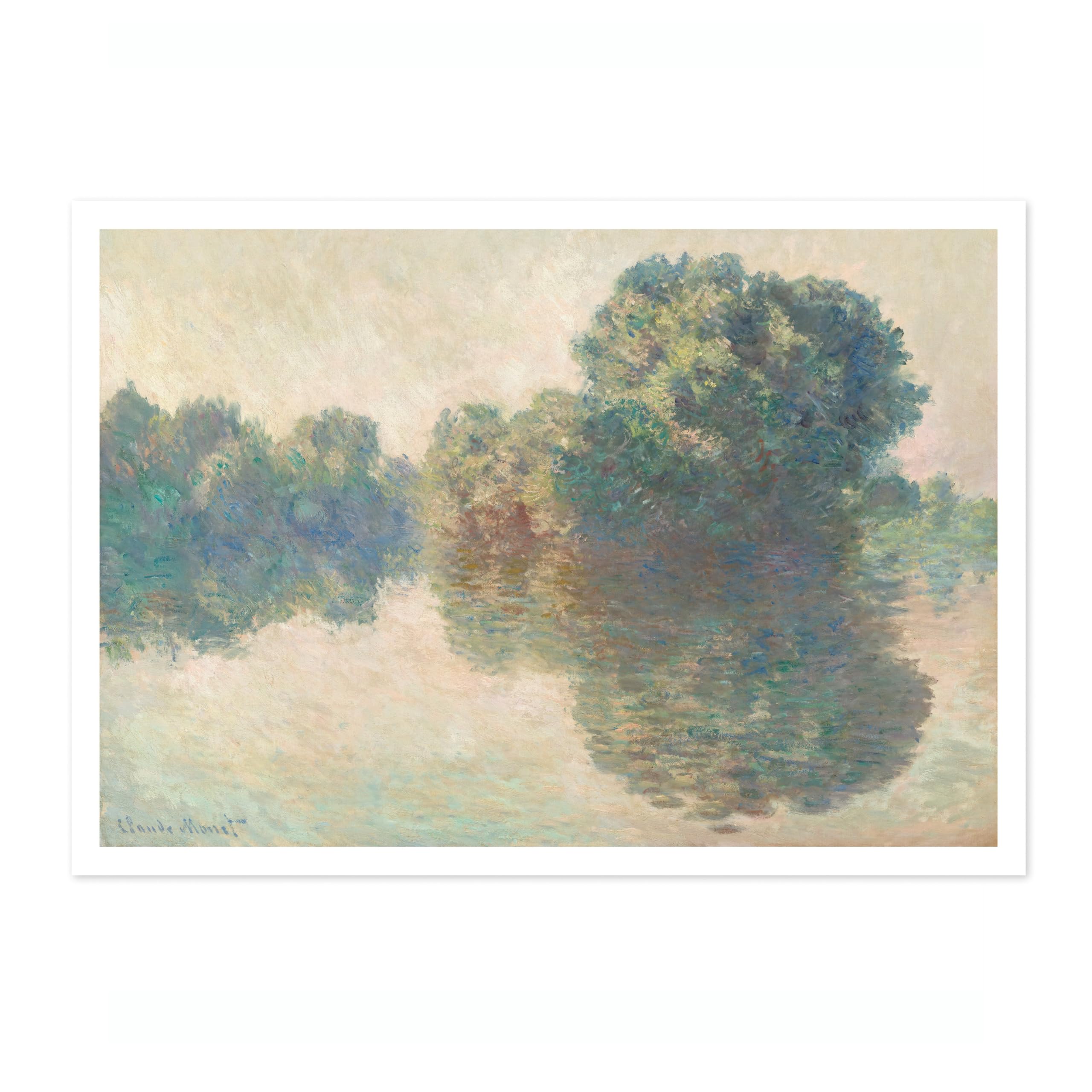 The Seine At Giverny Claude Monet Art Print, Classic Art Painting Poster, Impressionism Art Exhibition Modern Wall Art, Minimalist Home Decor Picture Artwork, A4 (Print Only) - 29.7x21cm — image 1