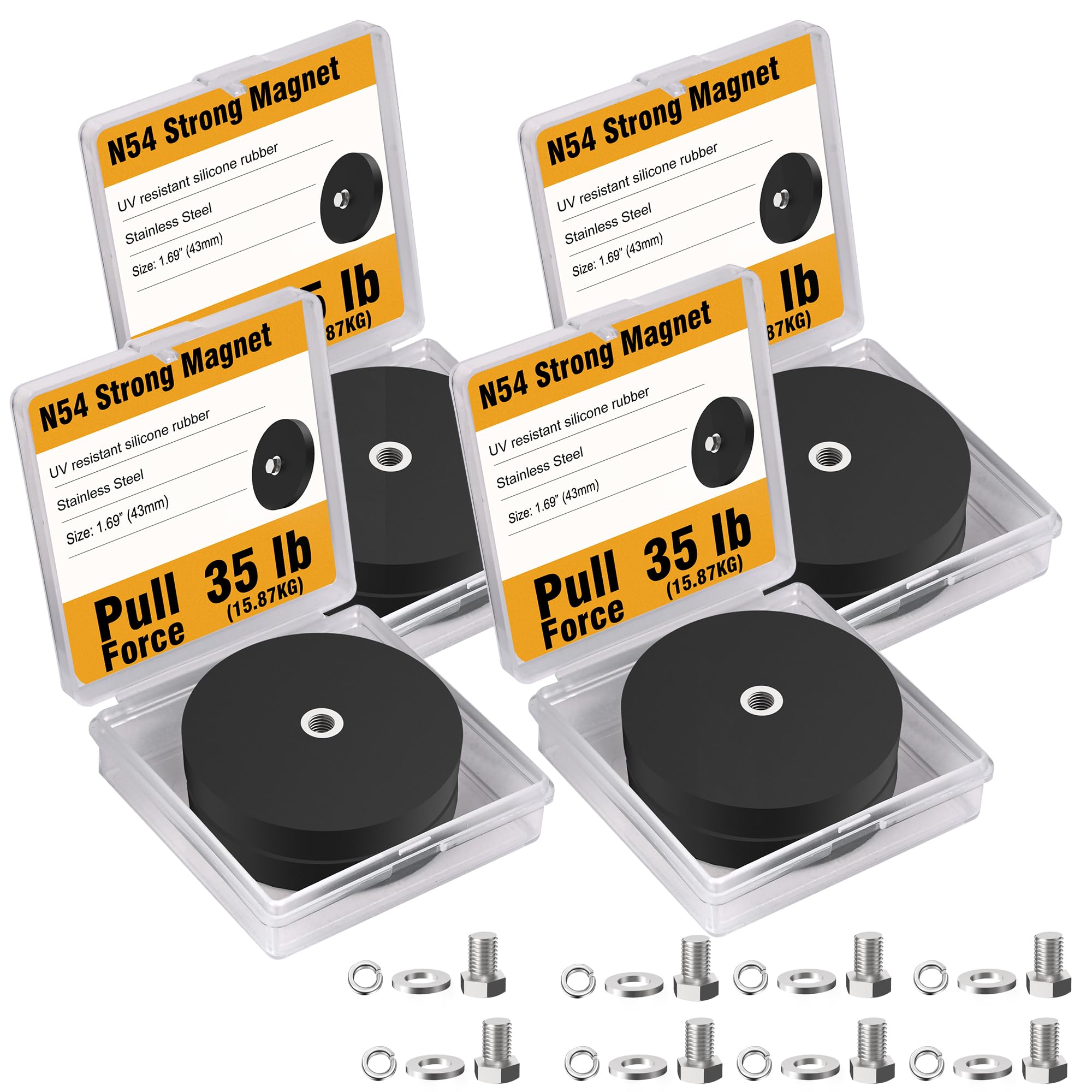 N54 Rare Earth Magnets - 65 lb Force -6