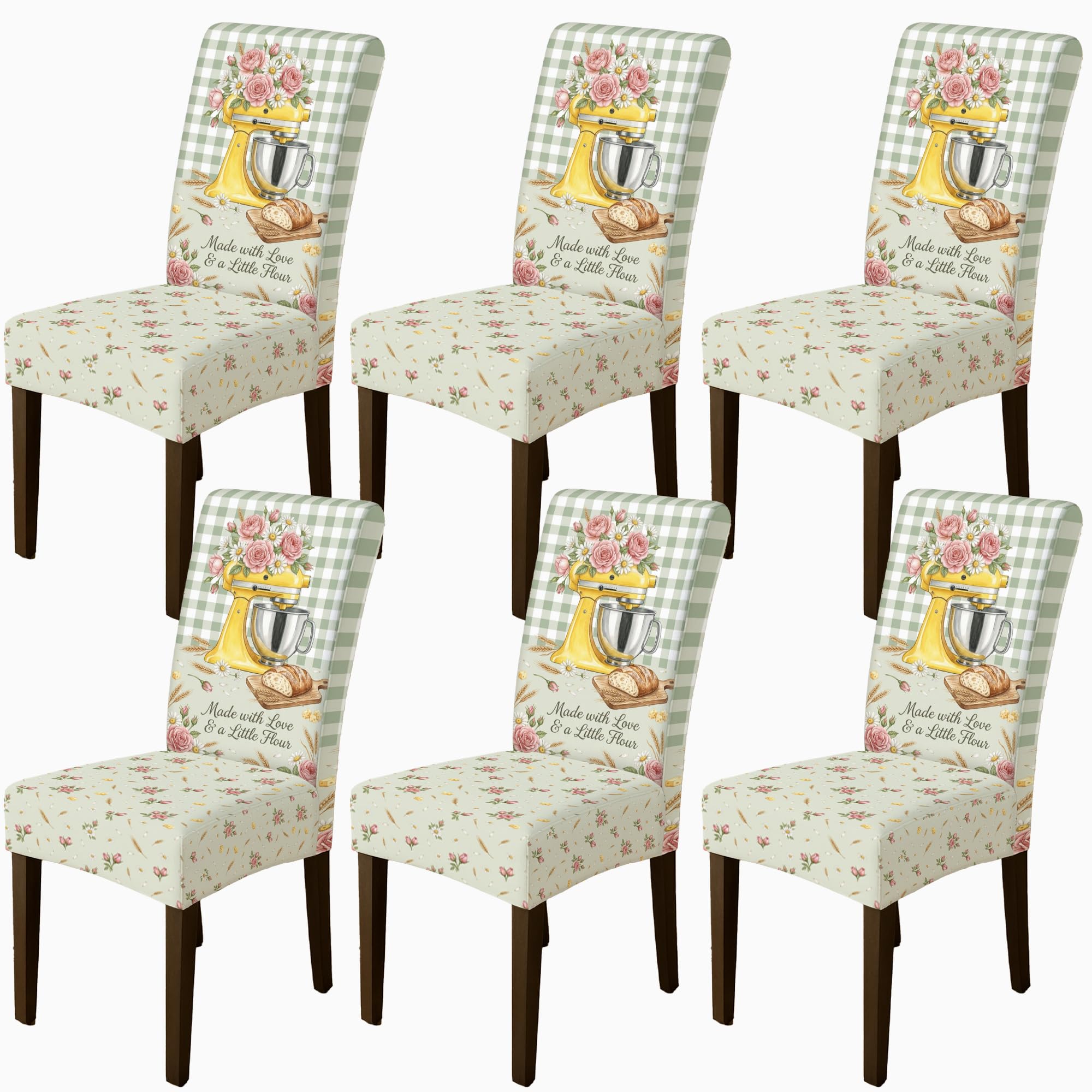 Housses de chaise lavables et respirantes style vintage pour cuisine