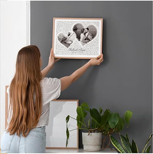 Vista 183 de Letras de música personalizadas, canciones, lienzo/fotos sin marco/impresiones enmarcadas con corazón en nombres de corazón, fecha de carga de fotos