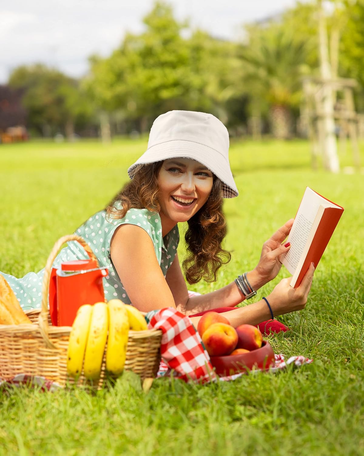 8 Pack Bucket Hats Summer Beach Sun Hat Cotton Reversible Hats Bulk for Women Men Camping Hunting Traveling Fishing - Image 5