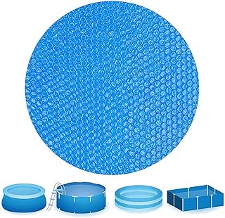 Cobertura solar para piscina acima do solo – Coberturas solares para piscina azul de 1,8 m – Aquecedor de piscina acima do solo, cobertura solar para piscina