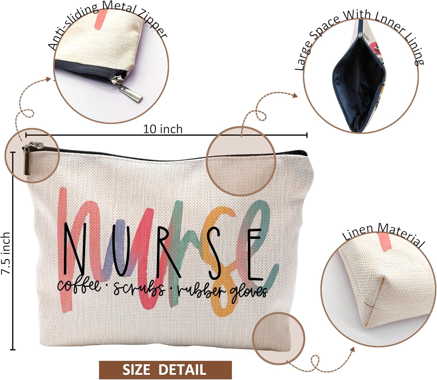 Nurse Makeup Bags - Cosmetic Bags With Zipper for Women & Nursing Students - Image 5