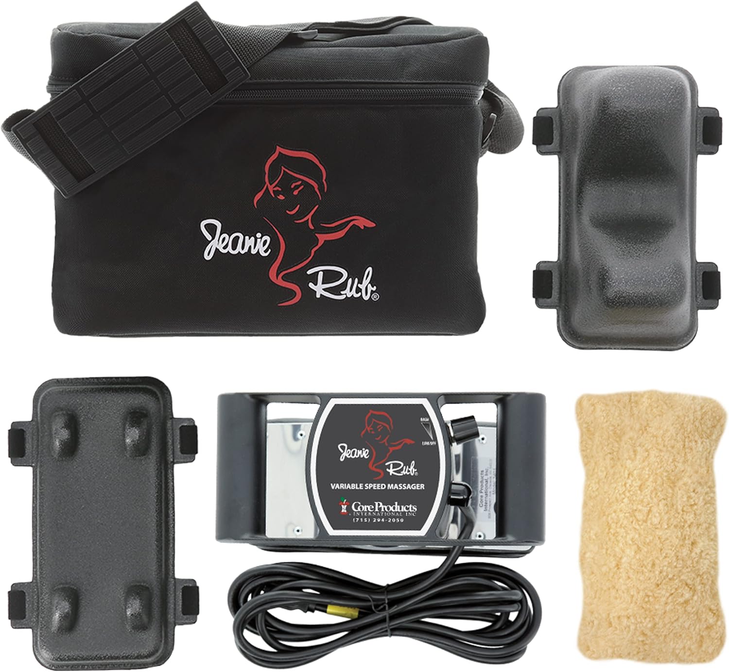 Core Products Jeanie Rub Variable Speed Massager, Deep Tissue Massage, Orbital Action for Back & Body – Professional Package