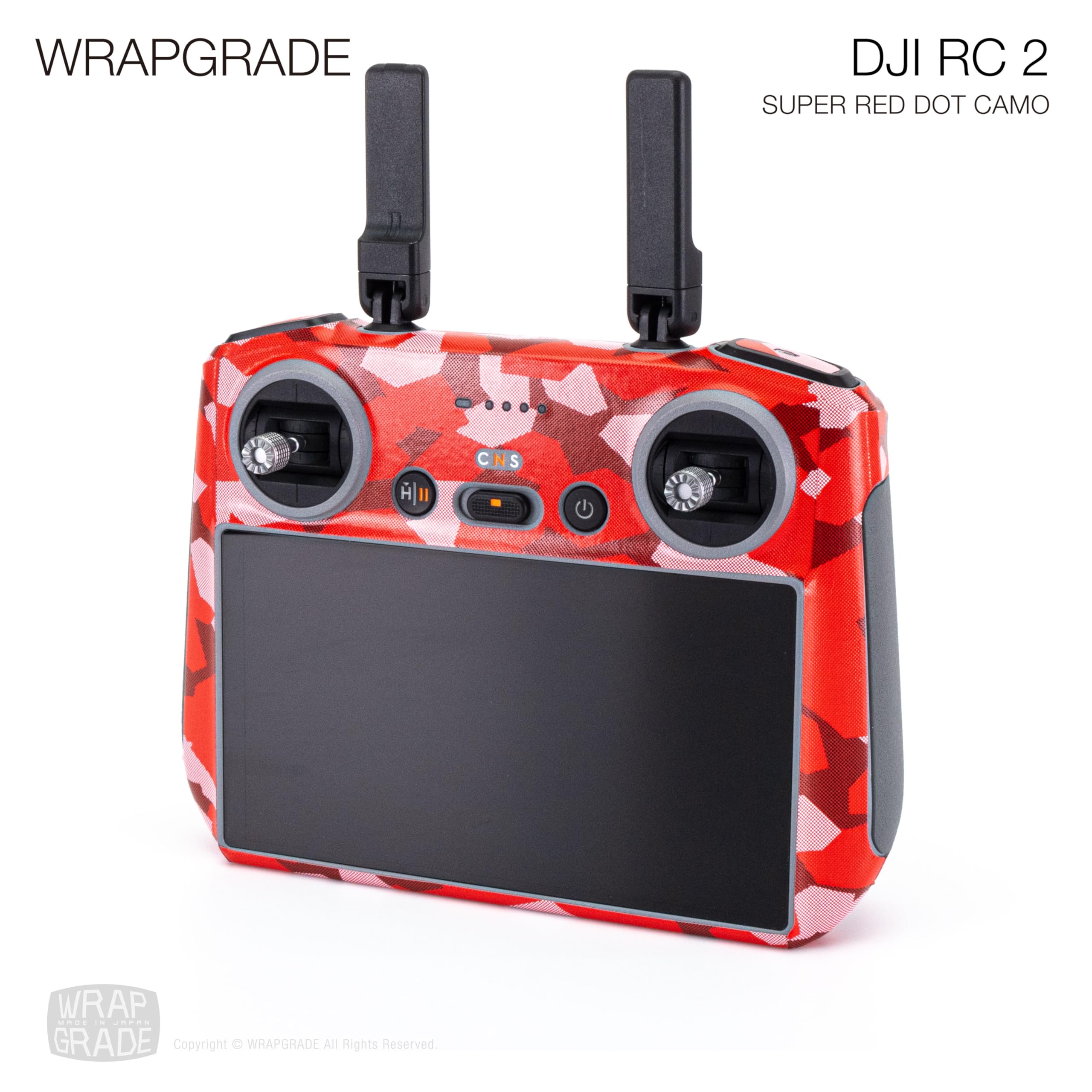 WRAPGRADE Skin Stickers Compatible with DJI RC 2 (SUPER RED DOT CAMO), DJI RC 2, 17.5 x 13.5 cm - Image 2