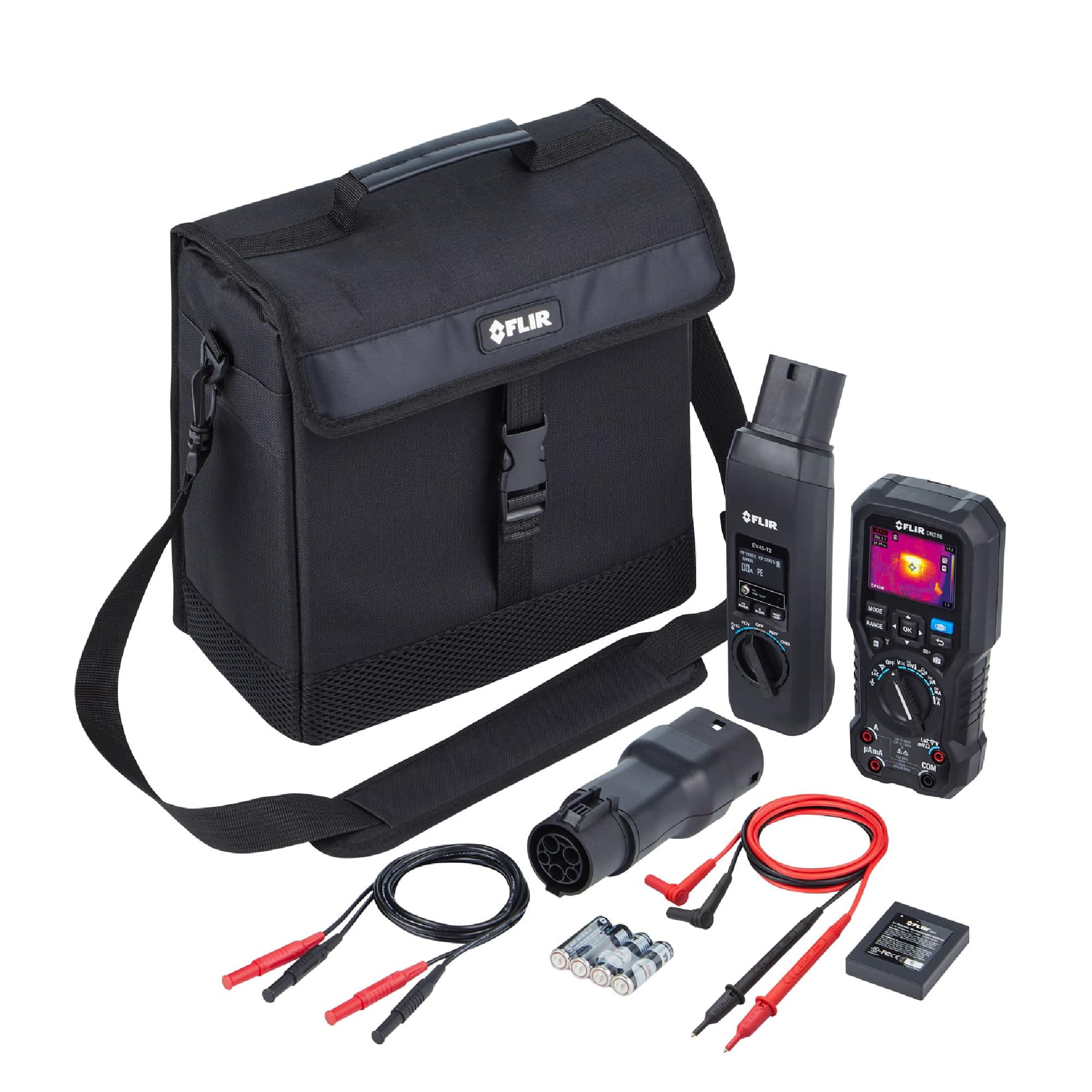 FLIR EV-​KIT-​2 Kit de prueba de cargador de vehículos eléctricos, FLIR EV-​KIT-​2 con EV45-​T2, DM286 y cables de prueba