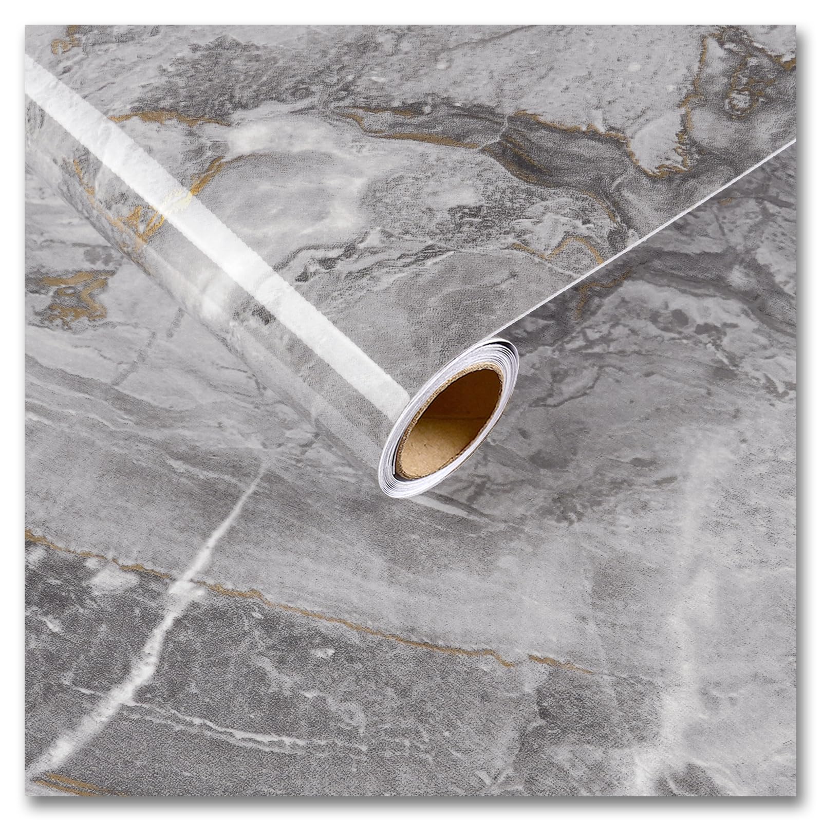CRE8TIVE Slate Grey Gold Marble Wallpaper Peel and Stick - wallpaper and wallpapering supplies | Mubboo