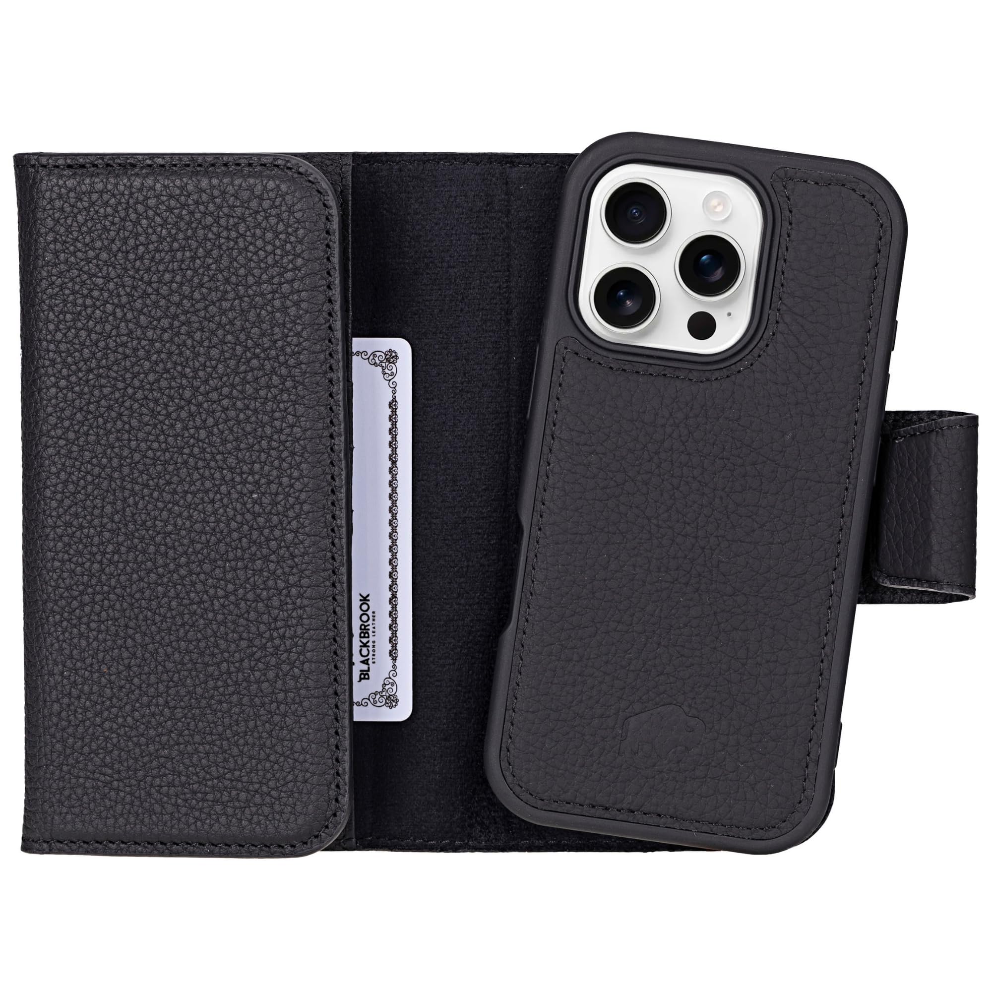 Lankashin Cover In Vera Pelle Per Alcatel 1 SE 2020 / TCL 5030D - Portafoglio Con Slot E Chiusura Magnetica, Nero - 5