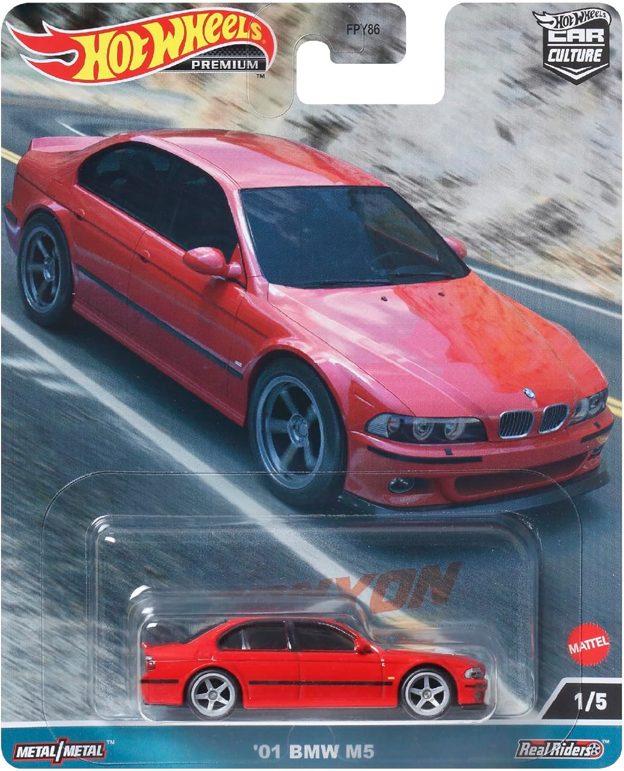 Hot Wheels Canyon Warriors 01 BMW M5 Car Culture '01 BMW M5 HKC52 Mobil Eksklusif Keren untuk Semua!