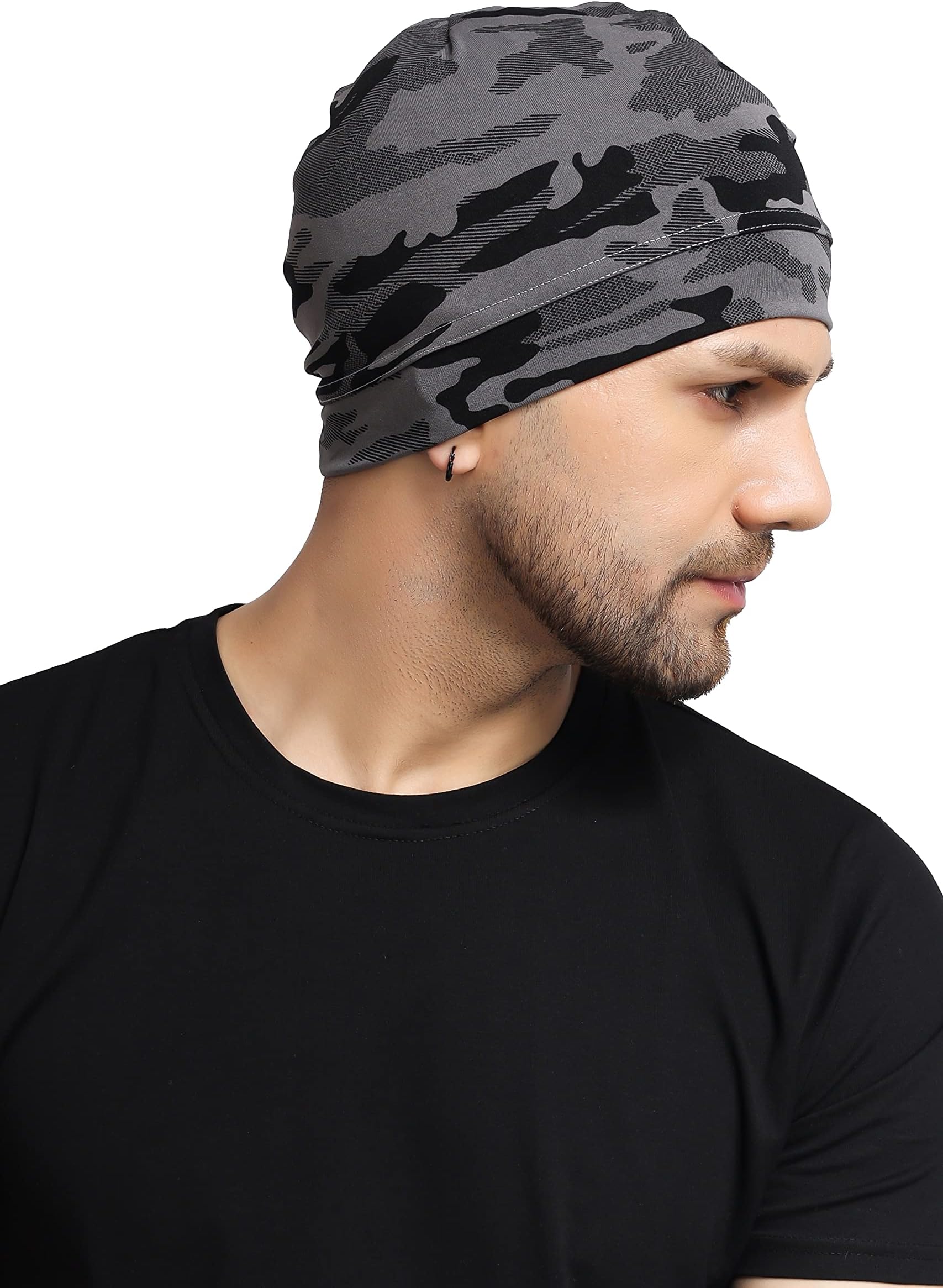 PAROPKAR Skull Cap Helmet Liner Cap for Men - Motorcycle, Cycling, Football Head Beanie & Hard Hat Liner - Sweat Wicking Cap