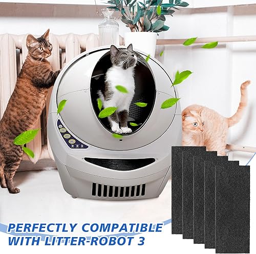Miniatura 2 de Paquete de 16 filtros de carbono compatibles con Litter-Robot 3, repuesto de arena de carbón activado para autolimpieza caja de arena para gatos,
