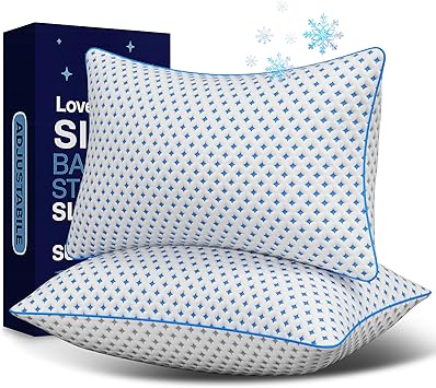 Memory Foam Pillows 2 Pack Adjustable Loft Cooling Pillows Standard Size Set of 2 for Sleeping, Firm, Supportive, and Breathable Design for Hot, Side, Back, and Stomach Sleepers