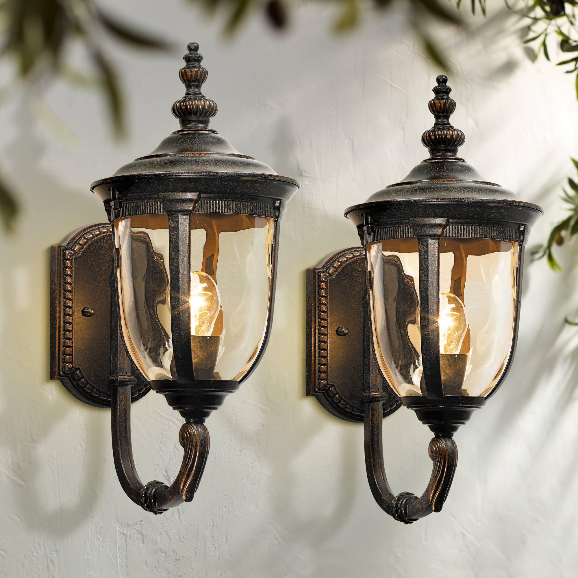 John Timberland Bellagio Rustic Vintage Outdoor Wall Light